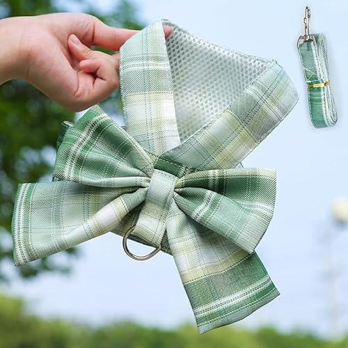 Pet JK Kariertes Kleid mit Geschirrleine - Verstellbares Outfit im Akademie-Stil für kleine Hunde und Katzen Pet JK Kariertes Kleid mit Geschirrleine - Verstellbares Outfit im Akademie-Stil für kleine Hunde und Katzen von XINGNIAO