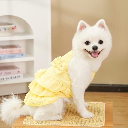 Sommer Haustier Hund Prinzessin Kleid - Dünne und Atmungsaktive Kleine Hundekleidung Bonbonfarbenes Outfit für Katzen und Hunde Sommer Haustier Hund Prinzessin Kleid - Dünne und Atmungsaktive Kleine Hundekleidung Bonbonfarbenes Outfit für Katzen und Hunde von XINGNIAO