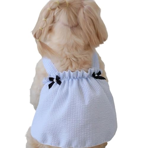 Sommer Hund Kleid gestreifter Welpen Rock mit Schleife Haustier Kleid für kleine mittlere Hund Sommer Hund Kleid gestreifter Welpen Rock mit Schleife Haustier Kleid für kleine mittlere Hund von XINGNIAO