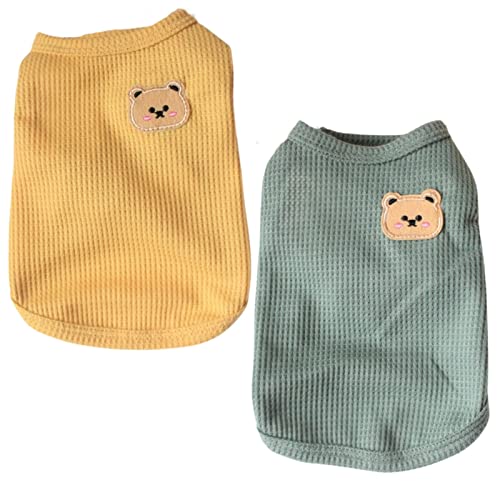 Sommer-T-Shirt, leicht, Baumwolle, weich, atmungsaktiv, dehnbar, für Katzen, Hunde, ärmellos, für mittelgroße und kleine Hunde Sommer-T-Shirt, leicht, Baumwolle, weich, atmungsaktiv, dehnbar, für Katzen, Hunde, ärmellos, für mittelgroße und kleine Hunde von XINGNIAO