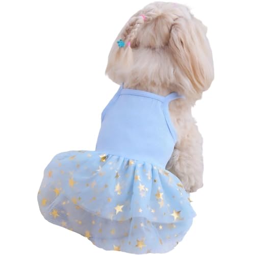 Spitze Hundekleid Star Print Hundekleid Nette Haustier Kleider für kleine mittlere Hunde von XINGNIAO