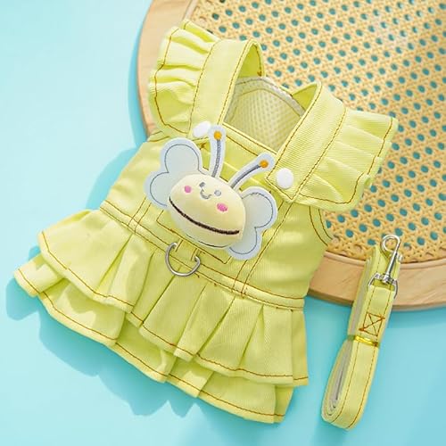 Süßes Geschirr- und Kleidungsset mit Bienenmotiv für Hunde und Katzen mit Leine Süßes Geschirr- und Kleidungsset mit Bienenmotiv für Hunde und Katzen mit Leine von XINGNIAO