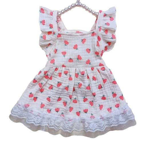 Tulpen Druck Hund Kleid Sommer Outfit für kleine mittlere Hunde Mädchen atmungsaktive Haustier Rock Tulpen Druck Hund Kleid Sommer Outfit für kleine mittlere Hunde Mädchen atmungsaktive Haustier Rock von XINGNIAO