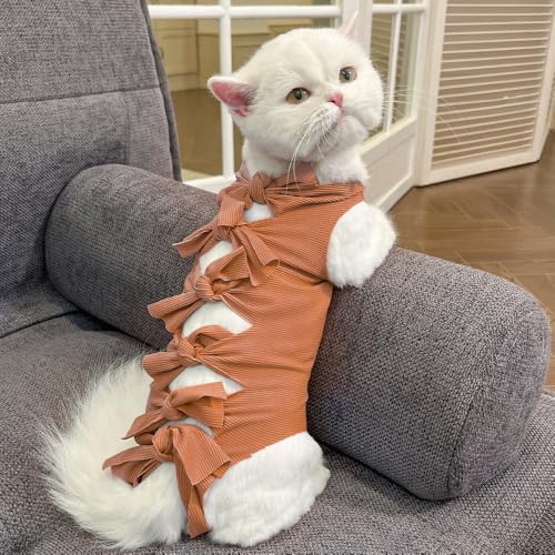 Verstellbarer Cat Recovery Suit - Atmungsaktiver Anti-Leck-Haustier-Body mit weichen, gebundenen Trägern Verstellbarer Cat Recovery Suit - Atmungsaktiver Anti-Leck-Haustier-Body mit weichen, gebundenen Trägern von XINGNIAO