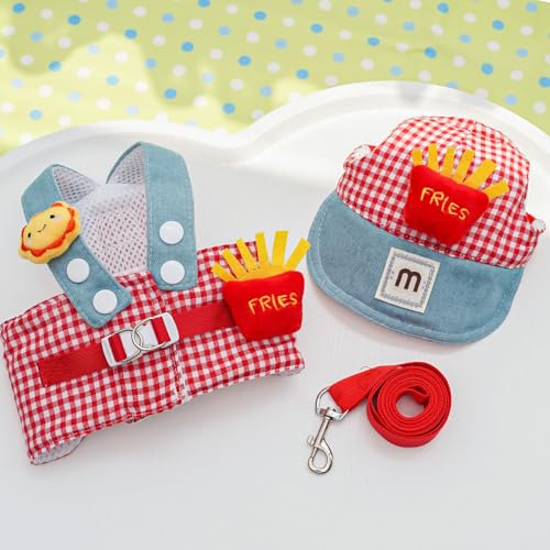 Verstellbares Geschirr & Leinen-Set für Katzen und kleine Hunde - Frühjahr/Sommer Outdoor-Abenteuerausrüstung süßes Haustier-Outfit von XINGNIAO