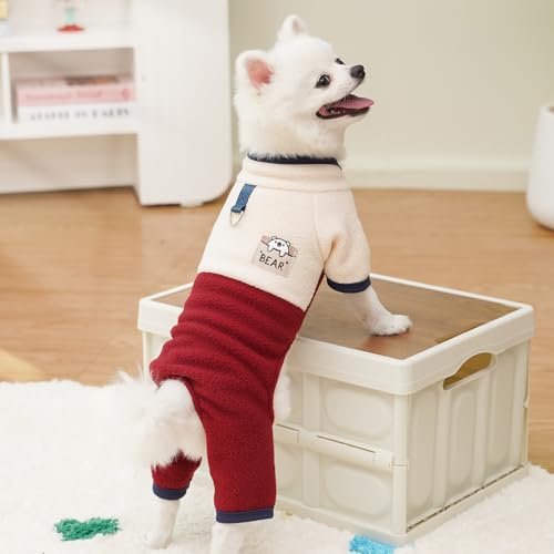 Warmer Fleece-Hundeoverall - Gemütliches Ganzkörper-Haustier-Outfit für kleine und mittelgroße Hunde Warmer Fleece-Hundeoverall - Gemütliches Ganzkörper-Haustier-Outfit für kleine und mittelgroße Hunde von XINGNIAO