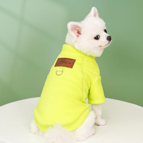 Winter-Fleece-gefütterte Basisschicht für Hunde & Katzen - Verstellbare Leinenschlaufe von XINGNIAO