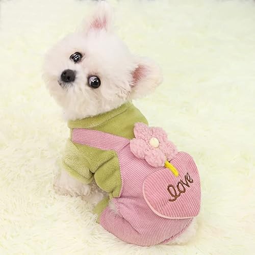 Winterkleidung für Hunde und Katzen vierbeiniges Outfit mit 3D-Blumenmuster Winterkleidung für Hunde und Katzen vierbeiniges Outfit mit 3D-Blumenmuster von XINGNIAO