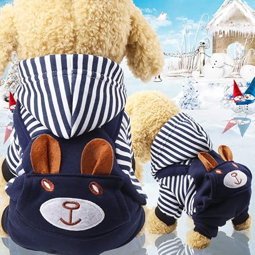 Winterwarme Hunde- und Katzenbekleidung - Gemütliches vierbeiniges Fleece-Outfit für kleine bis mittlere Rassen Winterwarme Hunde- und Katzenbekleidung - Gemütliches vierbeiniges Fleece-Outfit für kleine bis mittlere Rassen von XINGNIAO
