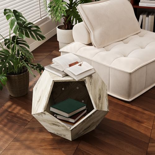 Haustiermöbel-Beistelltisch – Katzentransportbox & Versteck – Multifunktionaler MDF-Tisch für Katzen, Sofa-Beistelltisch & Pflanzkasten(Weißeiche) von XINGNING
