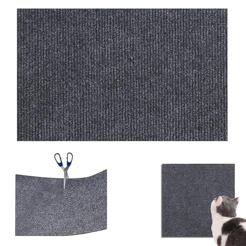 Selbstklebend Kratzmatte Katze, DIY Kratzbrett Katze, Kratzschutz Katzenkratzmatte für Schützt Teppiche Sofa Möbelschutz (Dunkelgrau, 200x30CM) von XINHU