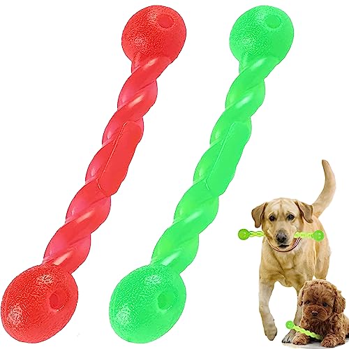 XINTONG Kauspielzeug für Hunde, 2 Stück, für aggressive Kauer, aus Gummi, unzerstörbares Hundespielzeug, Kauknochen zum Zahnen von XINTONG