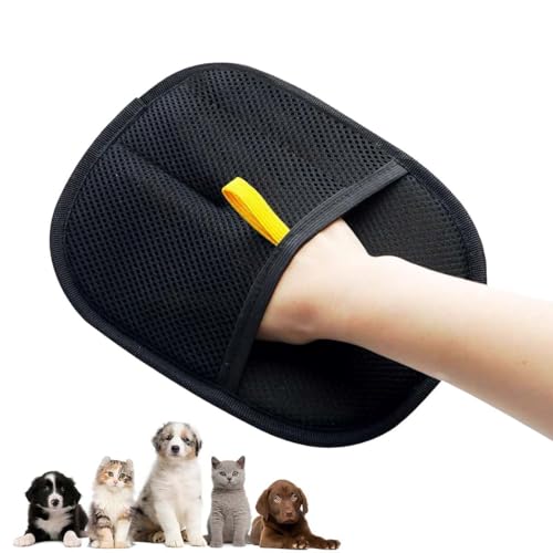 XINXINGDINGSHENG Doppelseitige Haustierpflege-Handschuhe, statischer Entfernungshandschuh für Tierhaare, vielseitige Fellpflege-Handschuhe für Hund und Katze, wiederverwendbarer Tierhaarentferner zum von XINXINGDINGSHENG