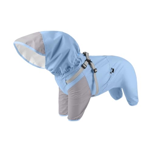 Outdoor-Regenmantel für Hunde, wasserdicht, mit Kapuze, bequeme Regenbekleidung für kleine bis große mit vier Beinen, Outdoor-Regenbekleidung von XINYIN