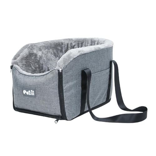 Tragetasche für Katzen für Autokonsole, Welpen, Outdoor-Reisen, Schultertasche, Sightseeing-Tragetasche, Sicherheitsgurt, Haustierbett für Autoreisen, kleine Hunde von XINYIN