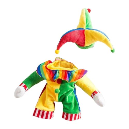 XINYIN Haustier Bekleidung Clown Kostüm Und Set Für Kleine Und Mittelgroße Hunde Party Requisiten Cosplay Kostüm Fotografie Requisiten Haustierbedarf Haustier Kleidung Für Große Hunde Katzen von XINYIN