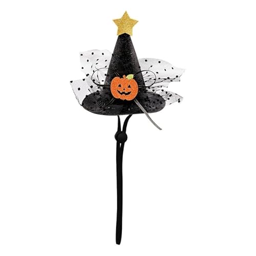 XINYIN Haustier Hund Halloween Party Hexenhut Mode Katze Cosplay Zauberer Welpe Dress Up StageProps Verstellbare Hundemütze Kopfbedeckung Halloween Haustierhut Halloween Party Kostümzubehör von XINYIN