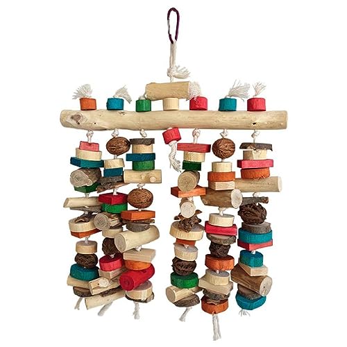 XINYIN Kauspielzeug zum Aufhängen, für kleine Tiere, für Vögel, Papageien, Block, Kauspielzeug, bunt, zum Kauen von Zähnen, Schleifen von Papageien, Spielzeug zum Schleifen von Papageien, natürliches XINYIN Kauspielzeug zum Aufhängen, für kleine Tiere, für Vögel, Papageien, Block, Kauspielzeug, bunt, zum Kauen von Zähnen, Schleifen von Papageien, Spielzeug zum Schleifen von Papageien, natürliches von XINYIN