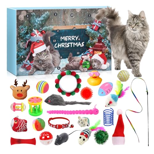 Katzenspielzeug, 24 Stücke Katzen Spielzeug Set mit Maus Spielzeug Set,mit Bälle,Plüschspielzeug,Federspielzeug für Kitty Interaktives Katzen Katzenangel Ersatz und Feder Spielzeug mit Glocken Katzenspielzeug, 24 Stücke Katzen Spielzeug Set mit Maus Spielzeug Set,mit Bälle,Plüschspielzeug,Federspielzeug für Kitty Interaktives Katzen Katzenangel Ersatz und Feder Spielzeug mit Glocken von XINYUNXIN