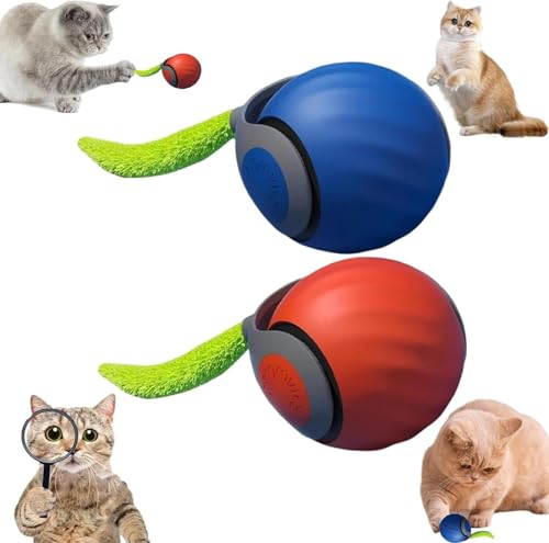 Speedy Tail 2.0, Speedy Tail Katzenspielzeug, interaktiver spielball für Katzen, Automatisches Katzenspielzeug, USB Aufladbarer Mit Ersatzschwanz für Hund/Katzen Two Speed Adjustment #Orange+Blue Speedy Tail 2.0, Speedy Tail Katzenspielzeug, interaktiver spielball für Katzen, Automatisches Katzenspielzeug, USB Aufladbarer Mit Ersatzschwanz für Hund/Katzen Two Speed Adjustment #Orange+Blue von XINYUNXIN