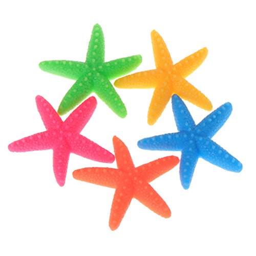 XINgjyxzk Künstliche Polyresin-Seastar-Simulations-Ornament für Süß- und Salzwasserfische für Aquarium D, Aquariumheizung, Lichtthermometer, Kies, Sanddekorationen, 5-teilig von XINgjyxzk