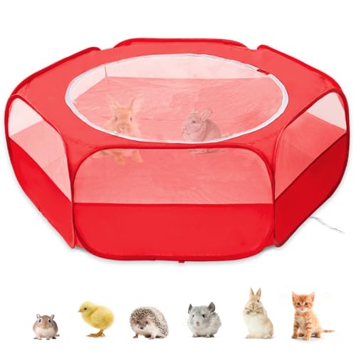 XIRGS Kleintier-Laufstall, Haustier-Laufstall für Katze/Kaninchen/Hamster/Meerschweinchen/Kaninchen/Frettchen/Kätzchen, Spielzeug, Küken, Brutkasten, Käfigzelt, Pop-Up-Spielgehege mit Abdeckung, XIRGS Kleintier-Laufstall, Haustier-Laufstall für Katze/Kaninchen/Hamster/Meerschweinchen/Kaninchen/Frettchen/Kätzchen, Spielzeug, Küken, Brutkasten, Käfigzelt, Pop-Up-Spielgehege mit Abdeckung, von XIRGS