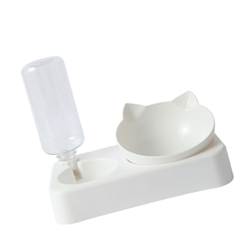 2-in-2 Futterspender für Katzen, Futter und Wassernapf, Doppelnapf, Zubehör, Flasche, Haustier-Futterspender, Upgrade-Wasserfütterung 2-in-2 Futterspender für Katzen, Futter und Wassernapf, Doppelnapf, Zubehör, Flasche, Haustier-Futterspender, Upgrade-Wasserfütterung von XITEA
