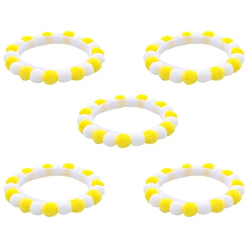 5 verstellbare Plüschhalsbänder für Haustiere mit lustigen Pompons und kleinen Hunden, Partyzubehör 5 verstellbare Plüschhalsbänder für Haustiere mit lustigen Pompons und kleinen Hunden, Partyzubehör von XITEA