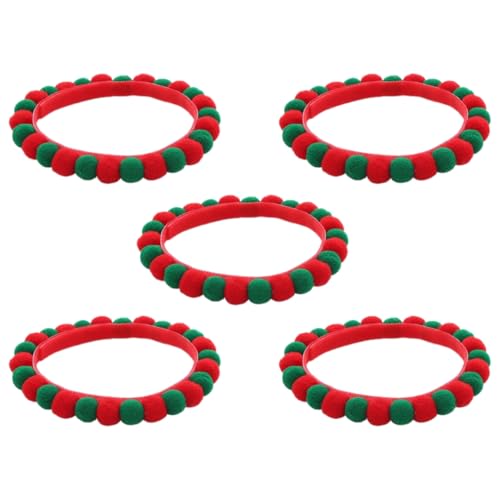 5 verstellbare Plüschhalsbänder für Haustiere mit lustigen Pompons und kleinen Hunden, Partyzubehör 5 verstellbare Plüschhalsbänder für Haustiere mit lustigen Pompons und kleinen Hunden, Partyzubehör von XITEA