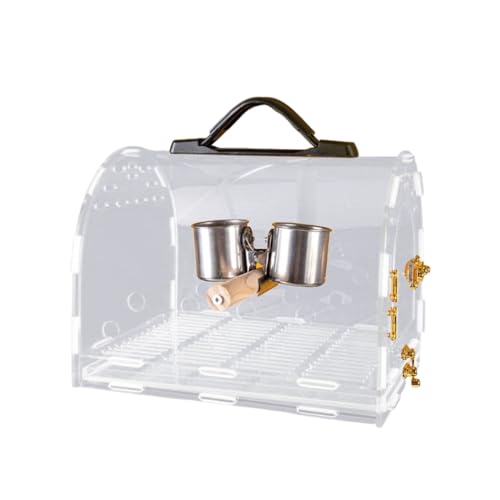 Durchsichtiger Vogelkäfig Acryl Vogelreisekäfig Papagei Indoor Outdoor Einfache Beobachtung Vogelträger Box Käfig von XITEA