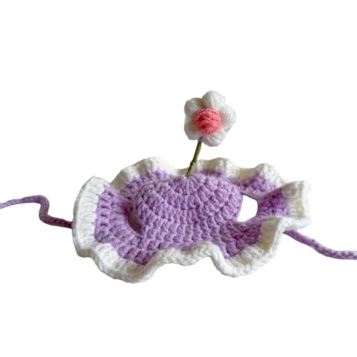 Hunde-Blumenhut, Haustier-Kostüm, Kopfbedeckung, Requisiten, Haustier-Häkelmütze, Welpen, Kopfbedeckung, Party-Kostüm, Foto-Requisiten Hunde-Blumenhut, Haustier-Kostüm, Kopfbedeckung, Requisiten, Haustier-Häkelmütze, Welpen, Kopfbedeckung, Party-Kostüm, Foto-Requisiten von XITEA