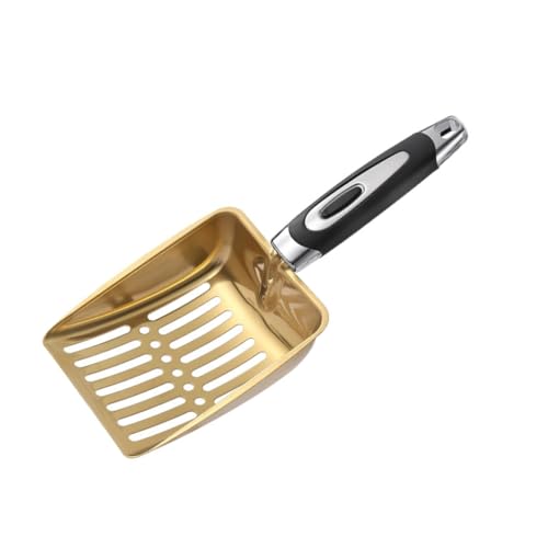 Katzenstreuschaufel, glattes Metallsieb, hohle Schaufel, Metallgriff, Kotschaufel von XITEA
