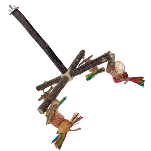Kreativer multifunktionaler Papageienständer Schleifen Kratzspielzeug für Conure Spielzeug Hängematten stehendes Spielzeug für Papagei von XITEA