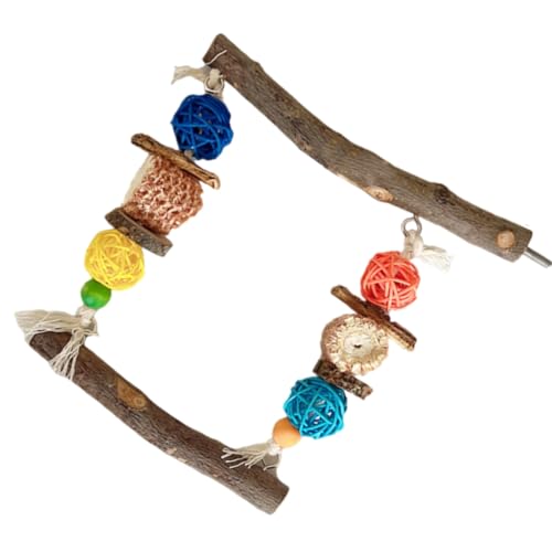 Multifunktionaler Papageienständer Schleifen Kratzbaum Spielzeug für Conure Swing Hängematten Stehspielzeug für Papagei von XITEA