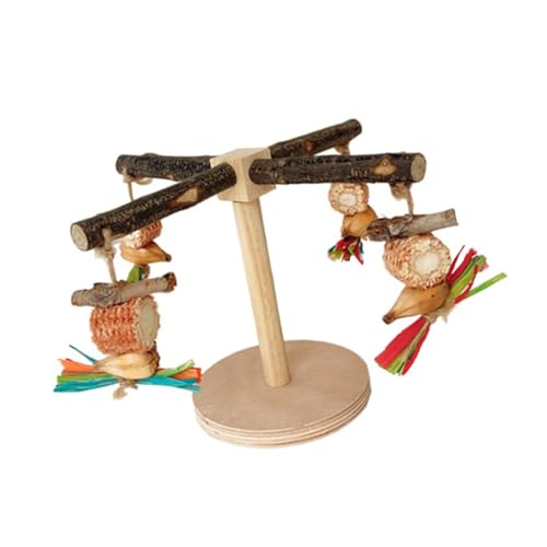 Multifunktionaler Papageienständer Schleifen Kratzspielzeug für Conure Spielzeug Hängematten Stehspielzeug für Papagei von XITEA