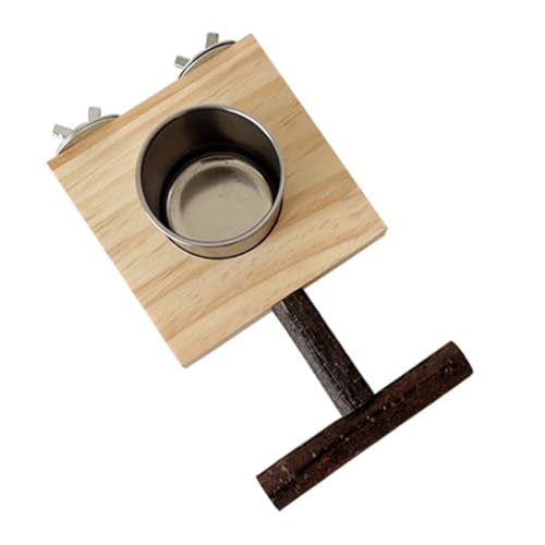 Papageien-Sitzstange mit Metallschale für Sittiche, einfache Montage, Schraubsitzstangen, Futterstation für kleine Vögel, Futterstation, Stehstangen Papageien-Sitzstange mit Metallschale für Sittiche, einfache Montage, Schraubsitzstangen, Futterstation für kleine Vögel, Futterstation, Stehstangen von XITEA