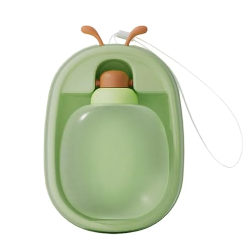 Pet Water Bottle Bowl Water Container Go Out Outdoor Drinking Cup 500ml Drinking Dispenser Water Container (Green, Medium) von XITEA