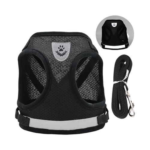 Reflektierendes Hundegeschirr, atmungsaktives Netz, Weste mit Seil für kleines, sicheres Design, Haustier, Outdoor-Spaziergänge, verstellbarer Brustgurt Reflektierendes Hundegeschirr, atmungsaktives Netz, Weste mit Seil für kleines, sicheres Design, Haustier, Outdoor-Spaziergänge, verstellbarer Brustgurt von XITEA
