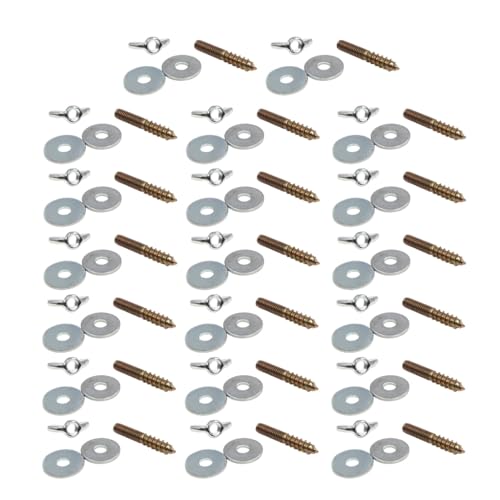Vogel-Sitzstange, Befestigungszubehör, Schrauben-Unterlegscheiben, Set für Papageien, Käfig, Sitzstange, Hängespielzeug, Installationssets, Vogelkäfig-Zubehör, 20 Sets Vogel-Sitzstange, Befestigungszubehör, Schrauben-Unterlegscheiben, Set für Papageien, Käfig, Sitzstange, Hängespielzeug, Installationssets, Vogelkäfig-Zubehör, 20 Sets von XITEA