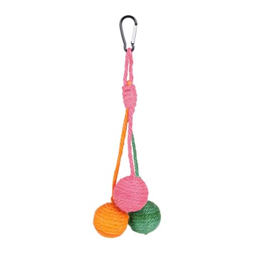 XITEA Fun and Safe Cat Sisal Sphere Toy for Teeth Tething Set Natural Sisal Sphere for Mental von XITEA