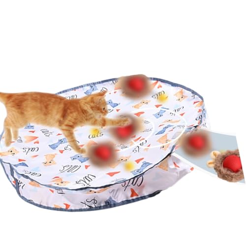 XITEA Interaktions-Spielmatte mit wiederaufladbarem bewegungsaktiviertem Katzenspielzeugball, automatischer Spielball für Kätzchen, 71,1 cm XITEA Interaktions-Spielmatte mit wiederaufladbarem bewegungsaktiviertem Katzenspielzeugball, automatischer Spielball für Kätzchen, 71,1 cm von XITEA