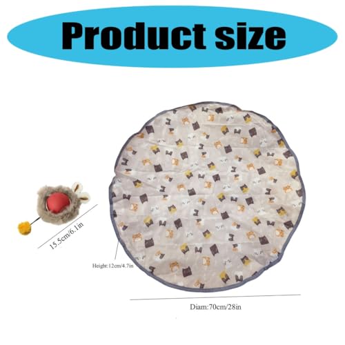 XITEA Interaktions-Spielmatte mit wiederaufladbarem bewegungsaktiviertem Katzenspielzeugball, automatischer Spielball für Kätzchen, 71,1 cm XITEA Interaktions-Spielmatte mit wiederaufladbarem bewegungsaktiviertem Katzenspielzeugball, automatischer Spielball für Kätzchen, 71,1 cm von XITEA