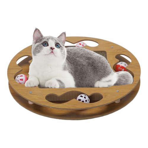 XITEA Interaktives Katzenspielzeug mit Teasing Track Ball Circuit Spielzeug mit Kratzpad Multifunktionale Katzen Teasing Spielzeug von XITEA