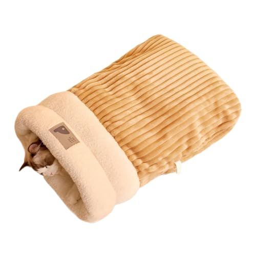 XITEA Warme Katzenliege, Bett, Samt, Barrels-Form, Winterschlafsack, Plüscheinlagen, Haustier-Katzennest, Höhlenhaus für verschiedene Katzen XITEA Warme Katzenliege, Bett, Samt, Barrels-Form, Winterschlafsack, Plüscheinlagen, Haustier-Katzennest, Höhlenhaus für verschiedene Katzen von XITEA