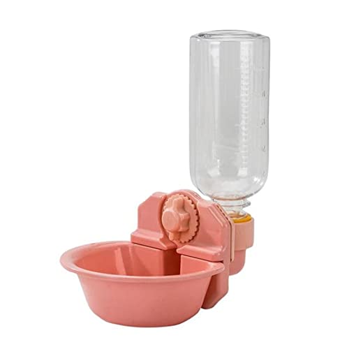 XJDZ 500ml Hängender Haustier-Wasserspender Automatischer Tropffreier Haustier-Wasserspender Für Käfig-hängende Trinknapf-Flasche Für Hund Katze Hase Hamster (Color : Pink) von XJDZ