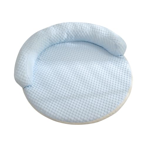 XJHKG Flache Hundematratze, Waschbares Haustier-Schlafsofa für den Innenbereich Welpenbett mit Rutschfester Unterseite(SkyBlue,60cm) von XJHKG