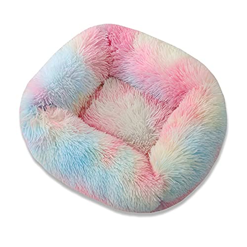 XJHKG Weiches Donut Hunde Katzenbett, Wärmendes Plüsch Haustierkissenbett mit Rutschfester Unterseite(A,XL) von XJHKG