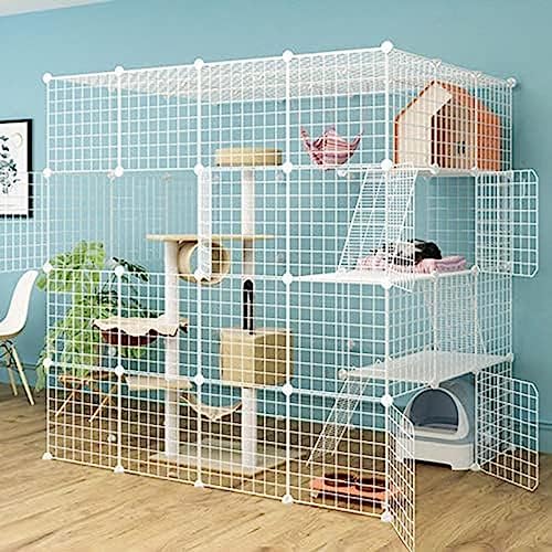 Katzenkäfig, großer Katzenkäfig, Katzenhaus, Käfig aus Metalldraht, abnehmbare Katzenkäfige für den Innenbereich, großer Katzenkäfig mit 4 Etagen, passend für 1–5 Katzen, 147 cm x 111 cm x 1 Katzenkäfig, großer Katzenkäfig, Katzenhaus, Käfig aus Metalldraht, abnehmbare Katzenkäfige für den Innenbereich, großer Katzenkäfig mit 4 Etagen, passend für 1–5 Katzen, 147 cm x 111 cm x 1 von XJKBZGE