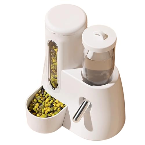 2-in-1-Hamster-Wasserflasche und Lebensmittelspender, 125 ml Automatische Meerschweinchenwasserflasche mit Stabiler Basi 2-in-1-Hamster-Wasserflasche und Lebensmittelspender, 125 ml Automatische Meerschweinchenwasserflasche mit Stabiler Basi von XJKLBYQ