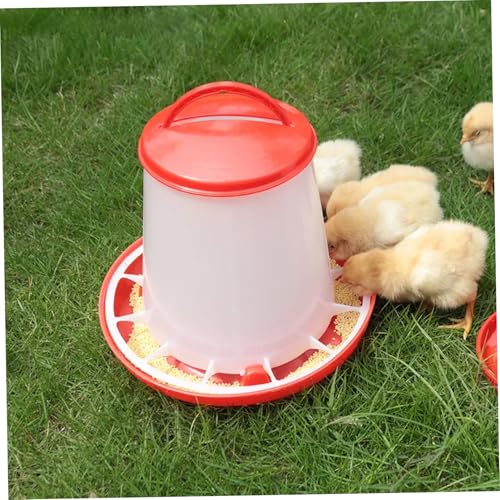 3 -kg -Hühnerfuttermittel, Spritzer Beweis Geflügelfutterhäuschen für Hühner/Enten/Küken/Vögel, abnehmbare hängende Plastikkükenversorgungen mit Beinen, Entenfutterautomaten von XJKLBYQ